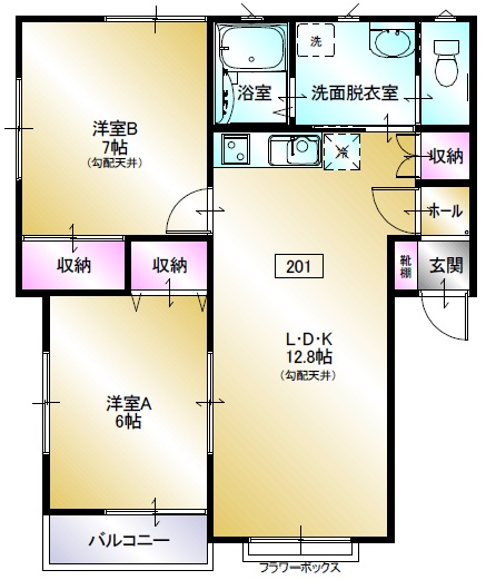 グロリエッタ3 201号室