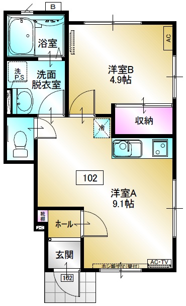 カーサリアン 102号室