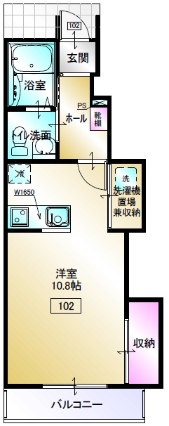 ピュアフォレスト白銀Ⅱ 102号室